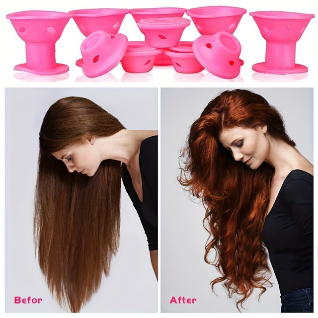 Komplet 30 navijalk v obliki gobe roza barve