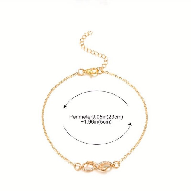 Zapestnica dvojni infinity znak, srebrna