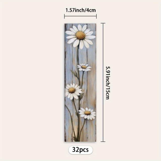 Komplet 32 rustikalnih cvetličnih knjižnih kazal 