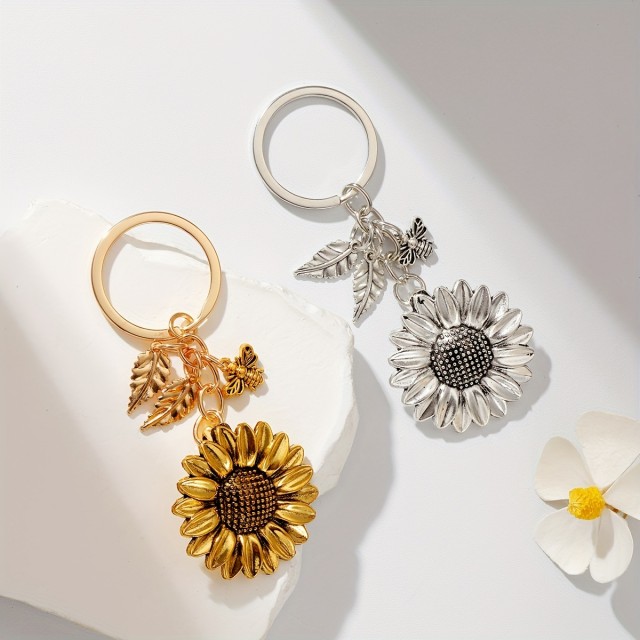 Obesek za ključe v zlati barvi sončnica