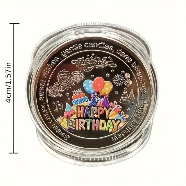 Spominski kovanec HAPPY BIRTHDAY 2 barvi