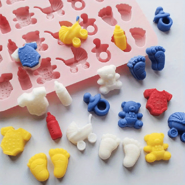 Silikonski model z otroško tematiko za dekoracijo svečk mil tort