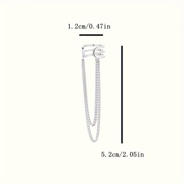 Uhan enojni s ketnico 2 barvi 