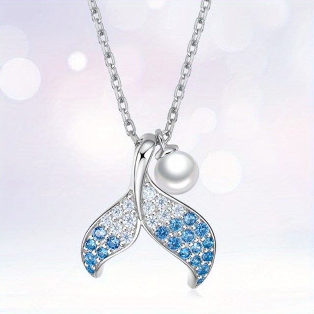 Elegantna ogrlica z obeskom morske deklice 