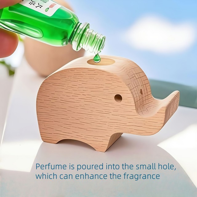 Naravni leseni difuzor za eterična olja v obliki slončka