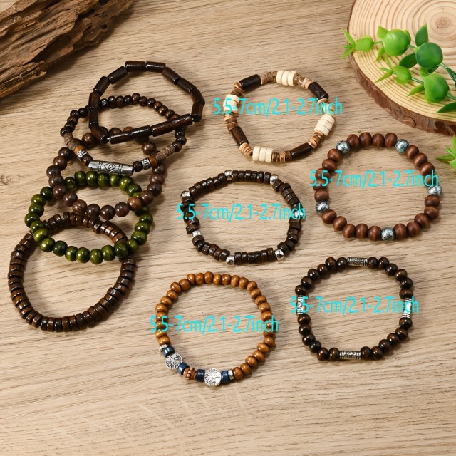 Komplet 10 moških zapestnic akcijsko pakiranje 