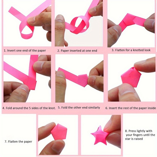 210 kosov svetlečih origami trakov ZVEZDE