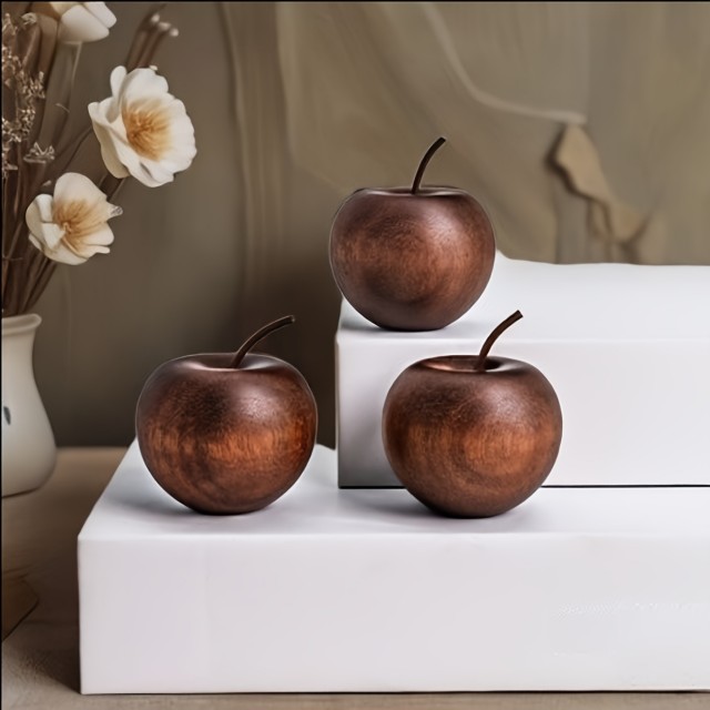 Lesen naraven difuzor v obliki jabolka temen les