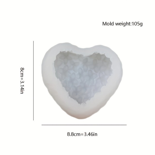 DIY srčasti cvetlični silikonski model za sveče & ročno izdelana mila 