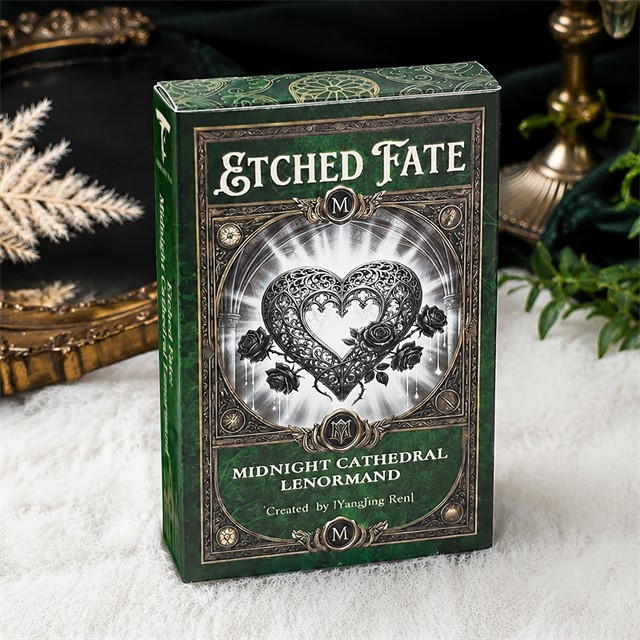 Lenormand karte Usoda polnočne katedrale – komplet 38 kart z vodičem