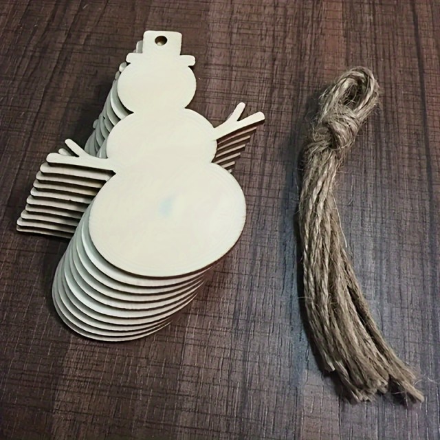 10 kosov DIY Leseni Snežak Okraski - 6.86cm