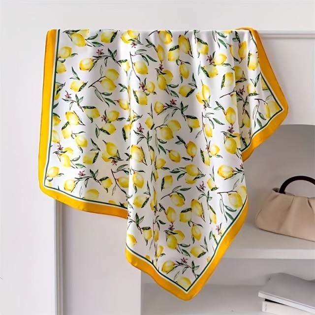 Elegantna ženska ruta za lase z motivom limon