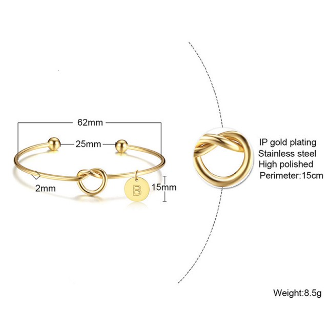 Personalizirana zapestnica z vozlom VAŠA INICIALKA