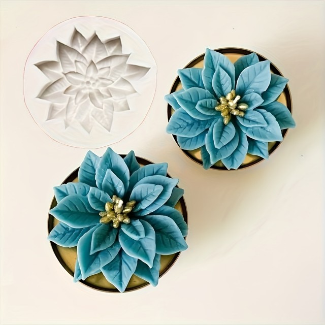 Silikonski kalup v obliki božične zvezde za mila in sveče