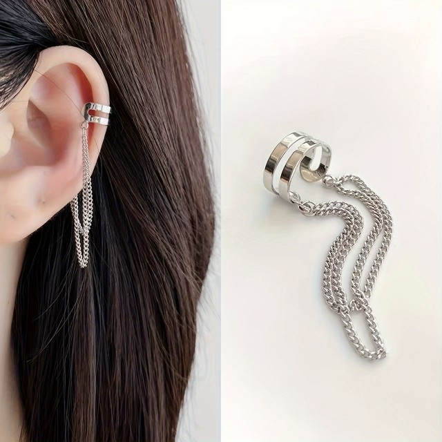 Uhan enojni s ketnico 2 barvi 