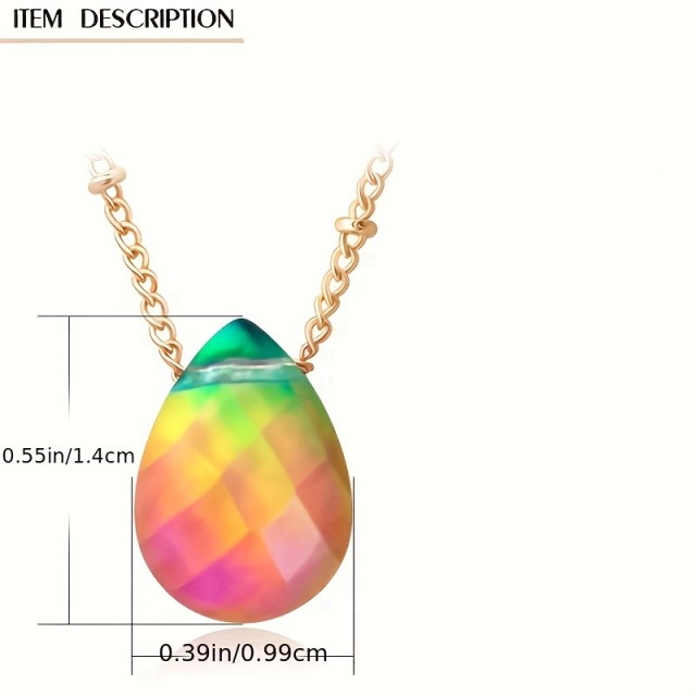 Ogrlica s kamnom ki spreminja barvo glede na razpoloženje