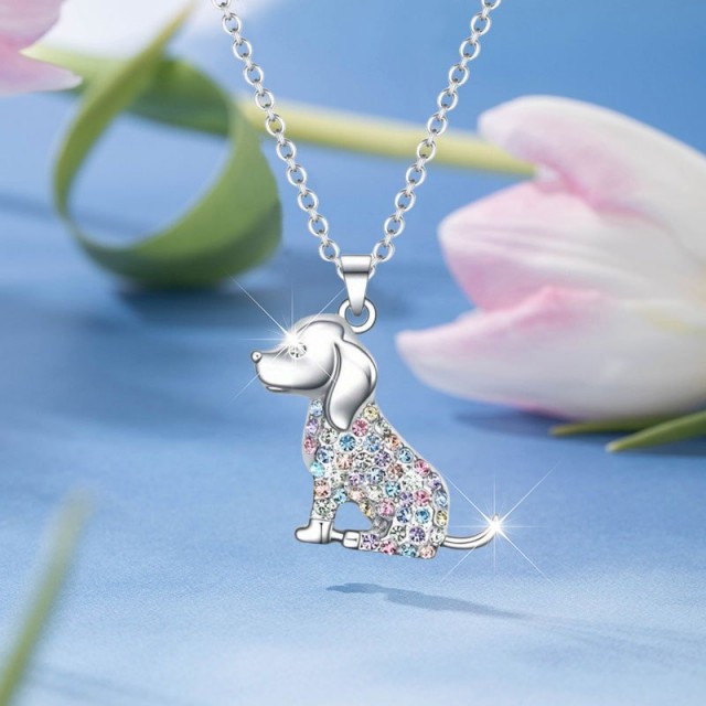 Prikupna ogrlica z obeskom kužka