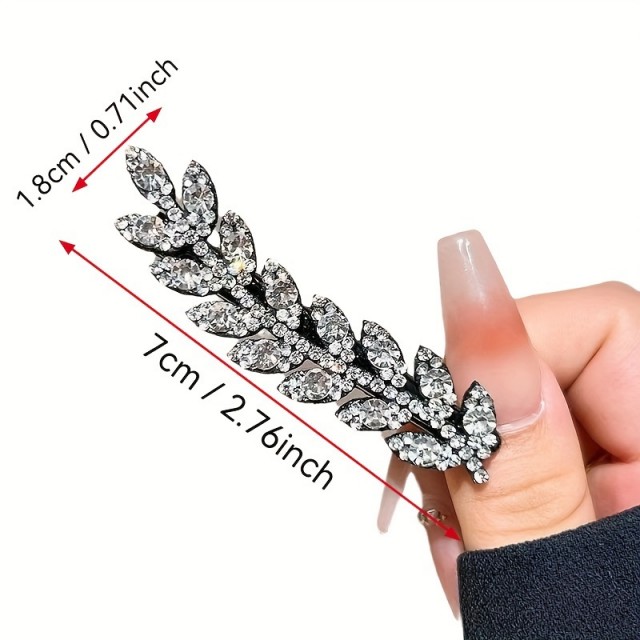 Komplet 4 sponk za lase z elegantnim dizajnom listov