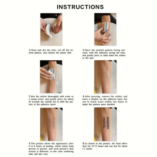 Komplet tattoo nalepk EVERYTHING HAPPENS FOR A REASON