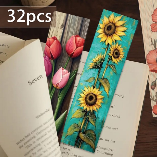 Komplet 32 rustikalnih cvetličnih knjižnih kazal 