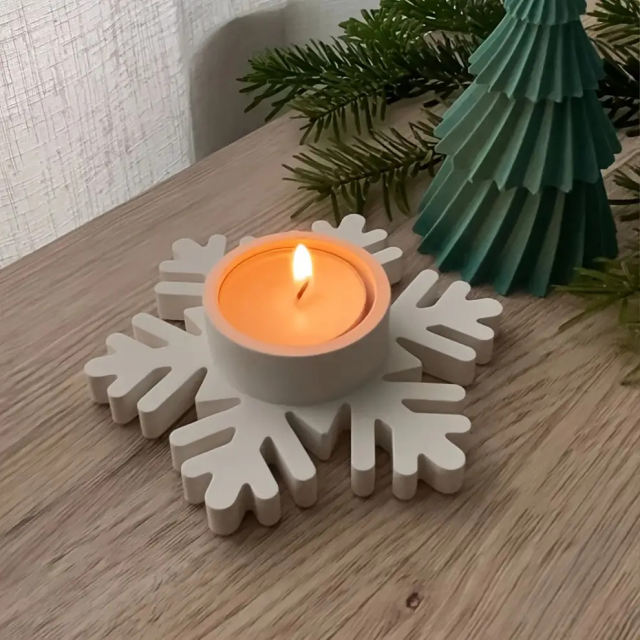 Silikonski model za podstavek za sveče – snežinka