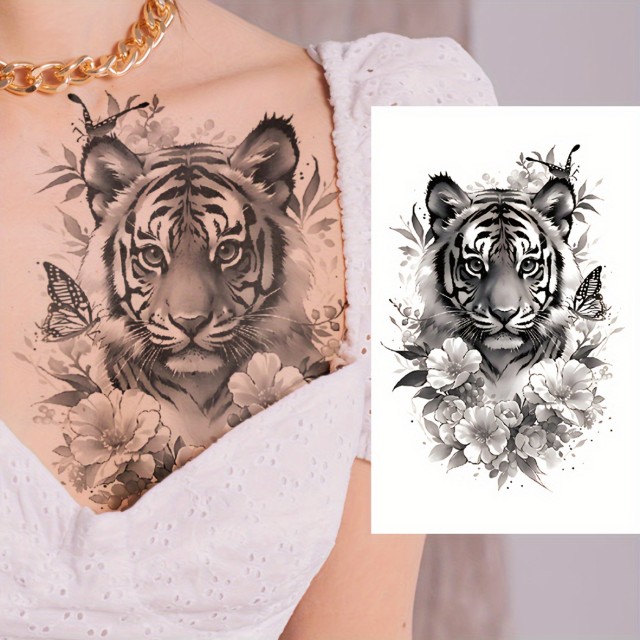 Začasna tattoo nalepka tetovaža z mladim tigrom