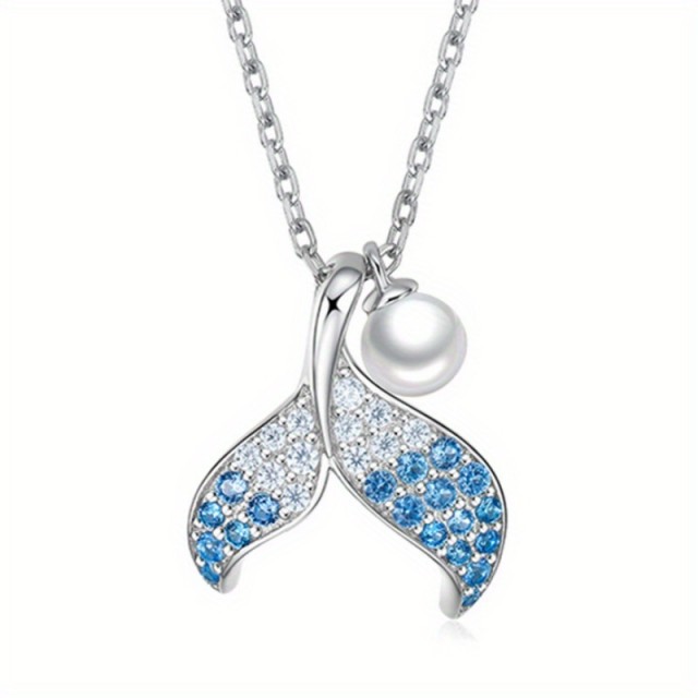 Elegantna ogrlica z obeskom morske deklice 