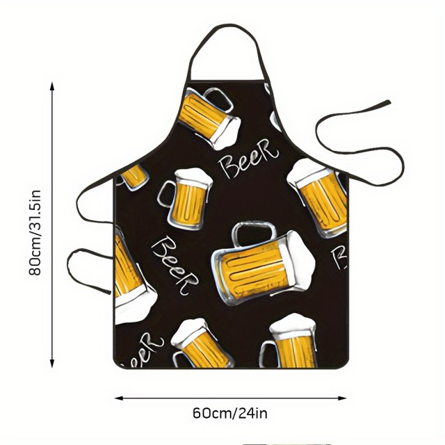 Zabaven kuhinjski predpasnik z dizajnom pivskega vrčka
