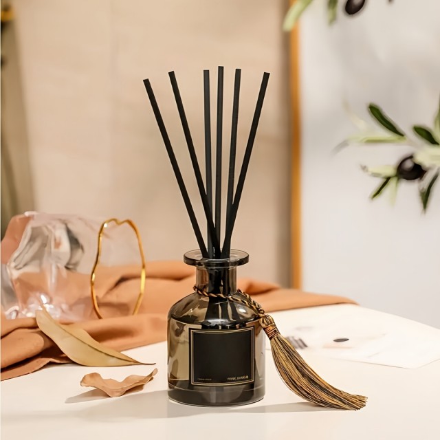 Črne ratan palčke za difuzor – 10 kosov 20 cm