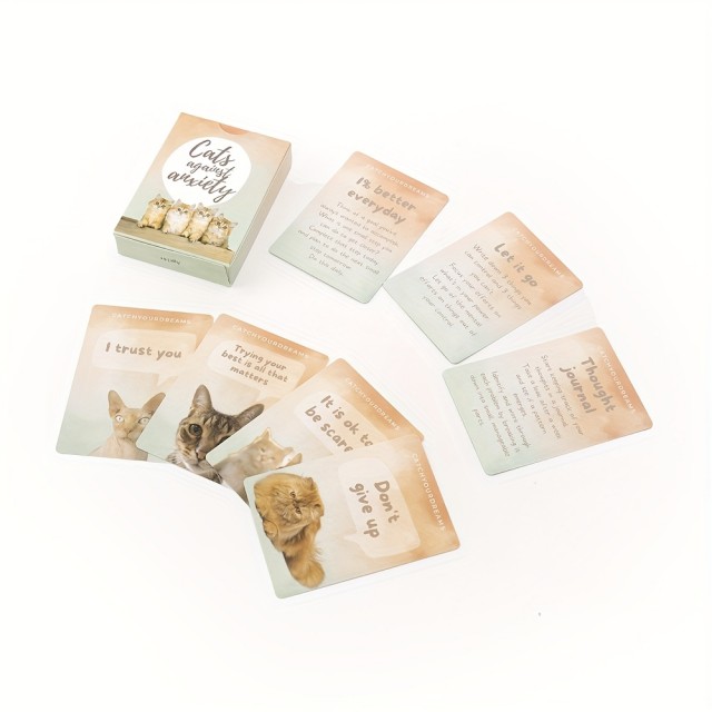 Komplet 50 kartic z mucami za lajšanje stresa