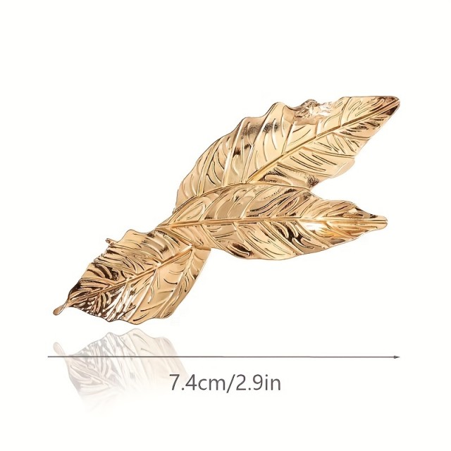 Elegantna sponka za lase z motivom listka