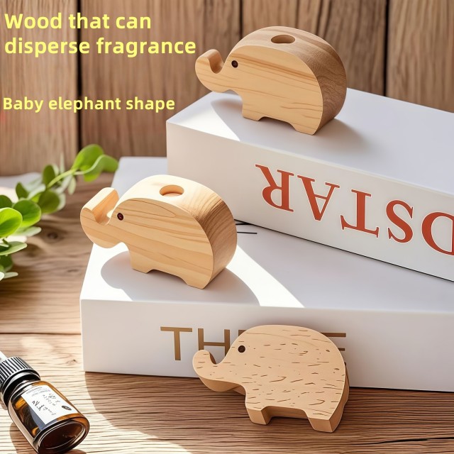 Naravni leseni difuzor za eterična olja v obliki slončka