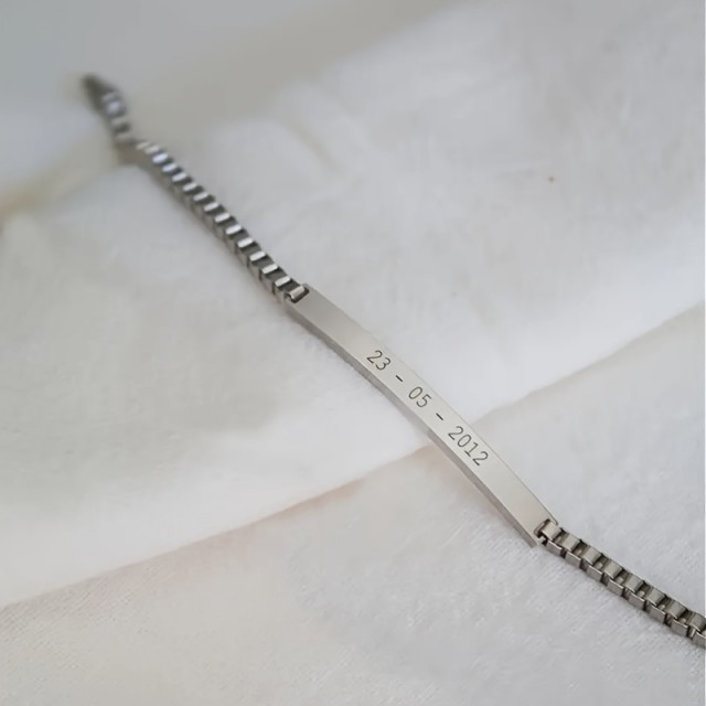 Personalizirana moška zapestnica z gravuro po želji