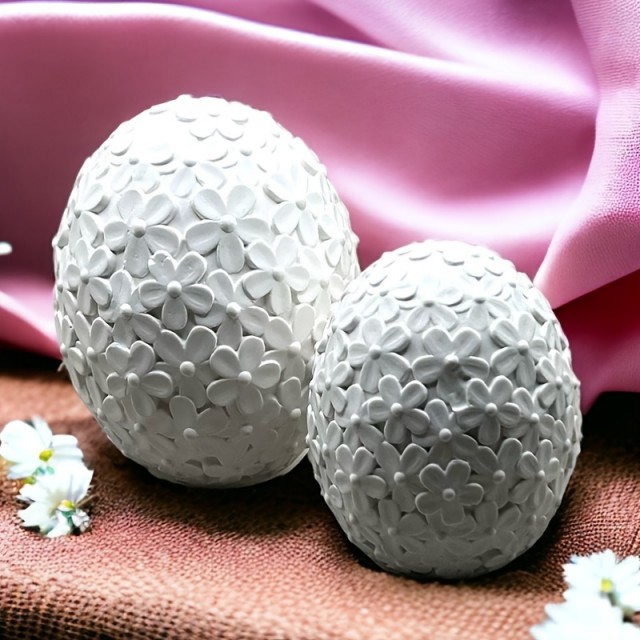 Silikonski kalup za sveče v obliki cvetlične jajčke