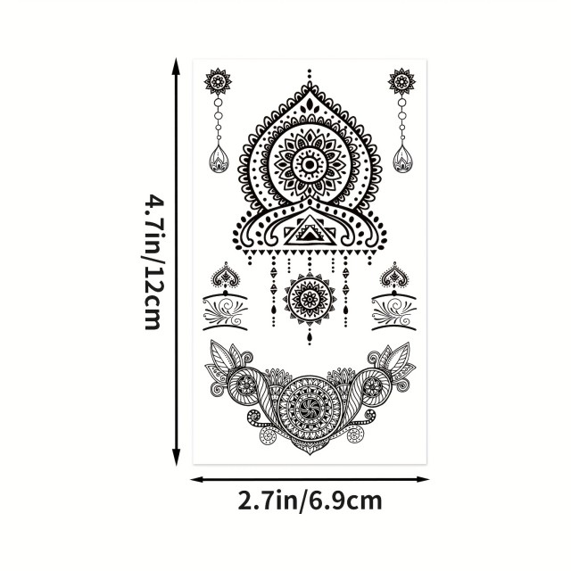 10 kosov črnih čipkastih mandala tetovaž