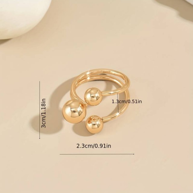 Eleganten nastavljiv prstan v zlati barvi 