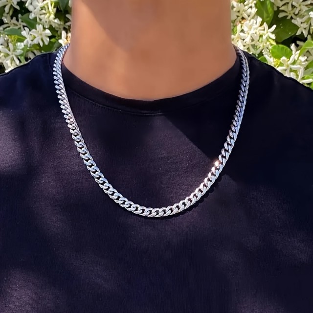 Moška kubanska verižica iz jekla 