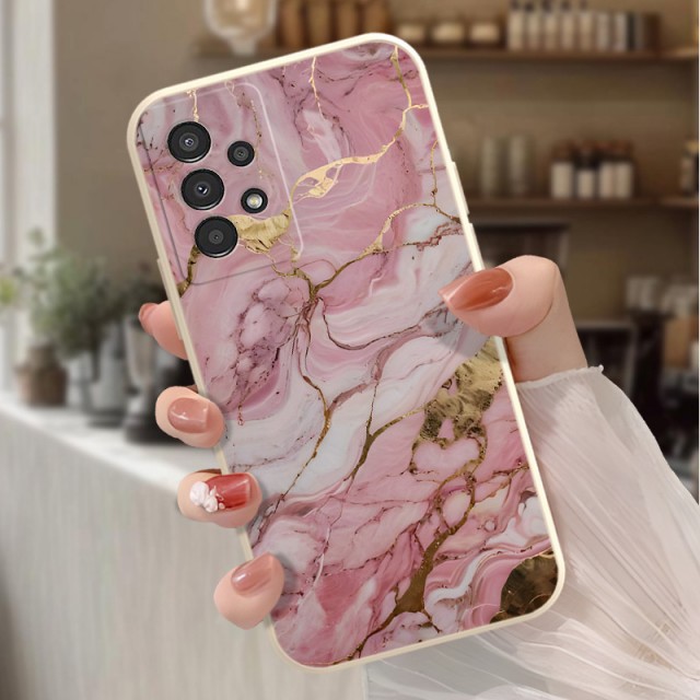 Marmorni ovitek za telefon z zlatimi žilami Samsung Galaxy A36