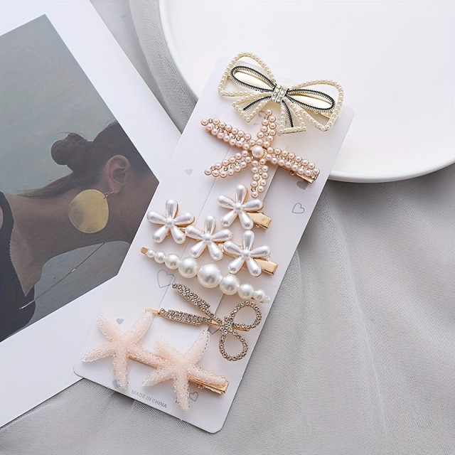 Komplet 7 kosov ženskih elegantnih sponkic za lase