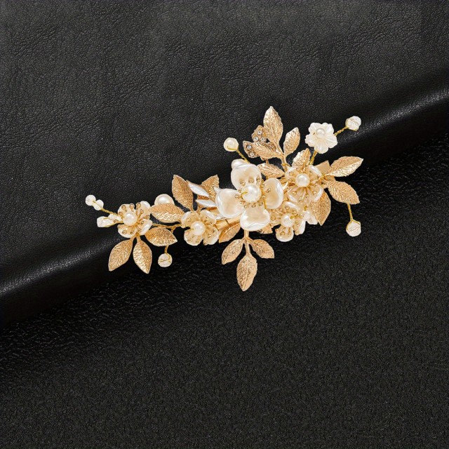 Vintage poročna sponka za lase s cvetnim dizajnom