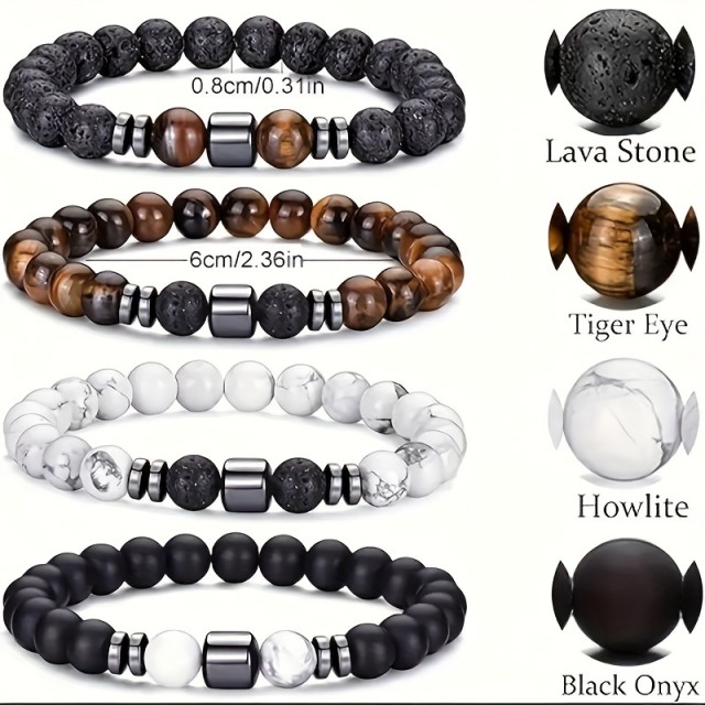 Komplet 4 moških zapestnic 