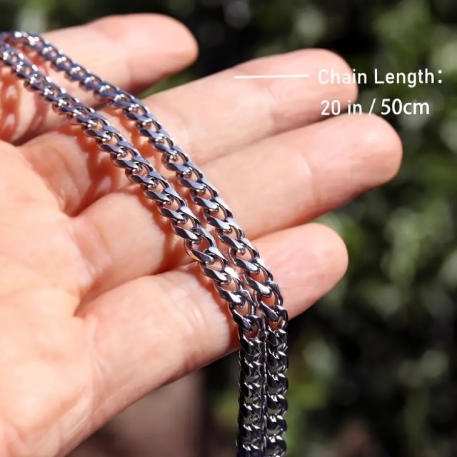 Moška kubanska verižica iz jekla 