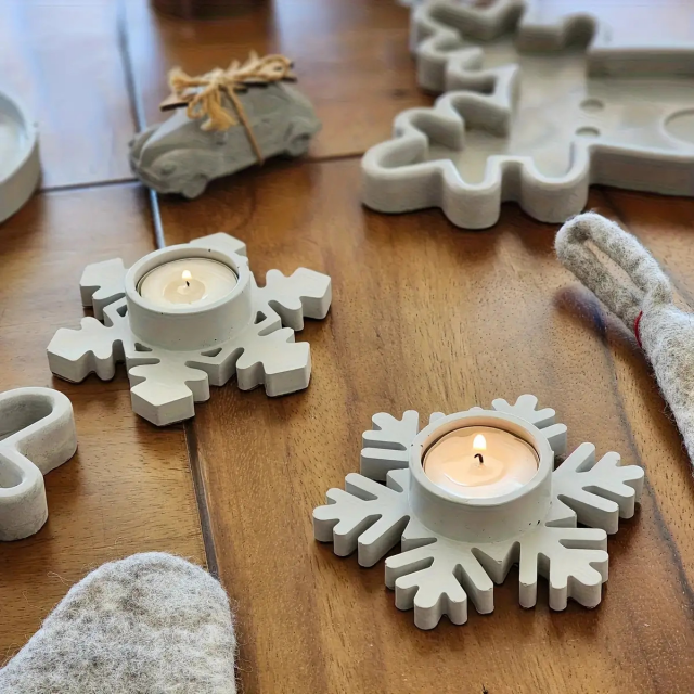 Silikonski model za podstavek za sveče – snežinka