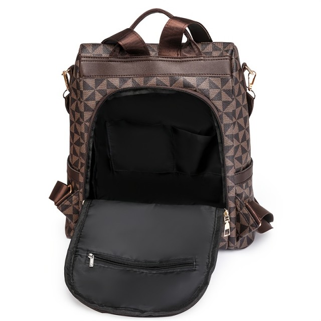 Rjav eleganten nahrbtnik z nastavljivimi paski