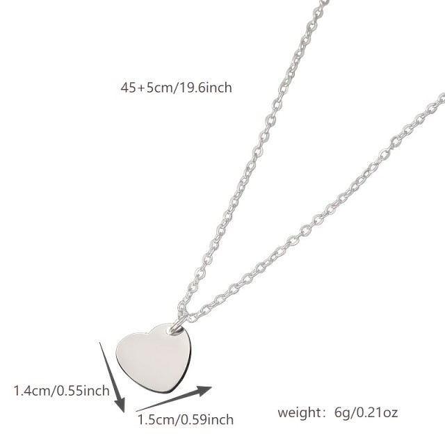 Personalizirana ogrlica z obeskom srca in gravuro po želji