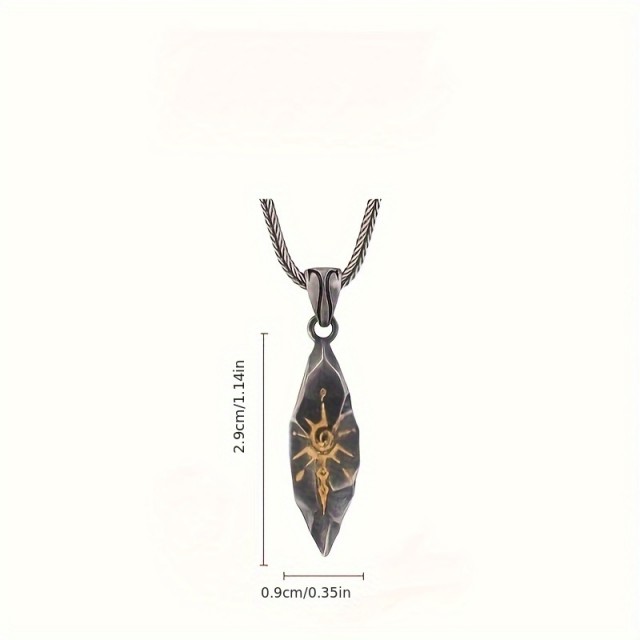 Moška verižica z obeskom sončnih žarkov