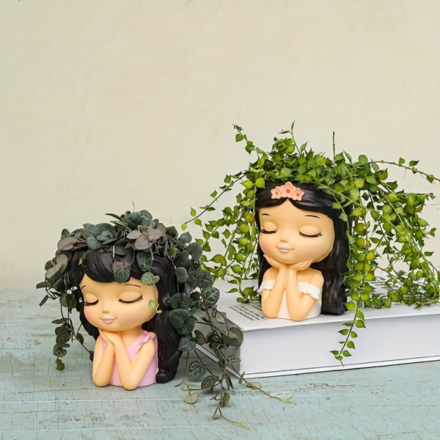 Cvetlični lonček ZAMIŠLJENA DEKLICA