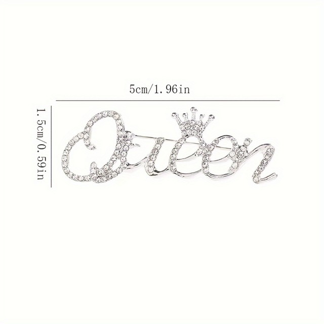 Elegantna broška QUEEN 2 barvi