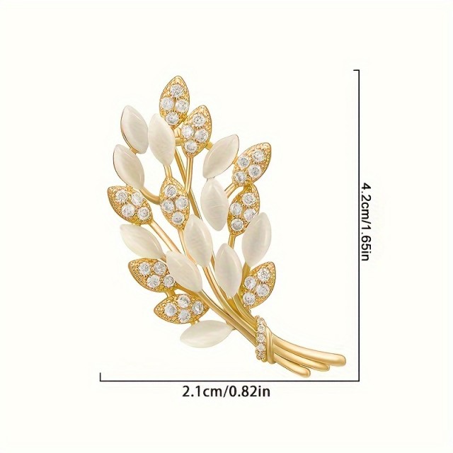 Elegantna Zlata Broška – Pšenični Klas