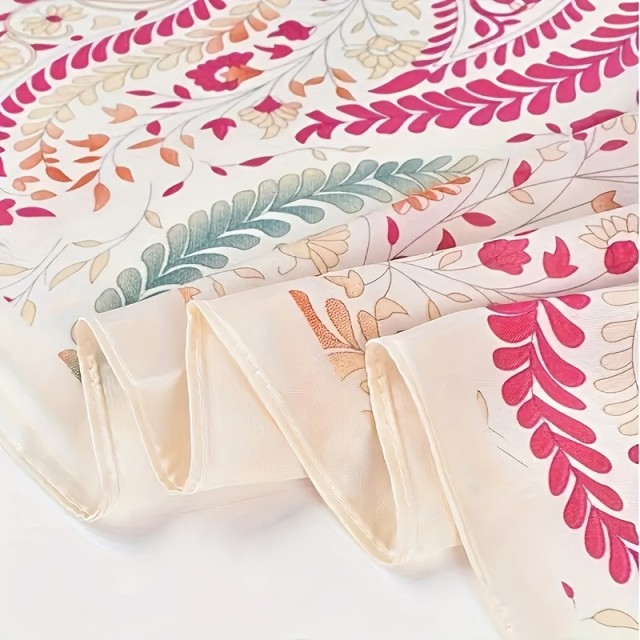 Elegantna kvadratna ruta z rozastim potiskom